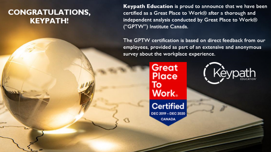 Keypath Education Certified as a Great Place To Work® in Canada for